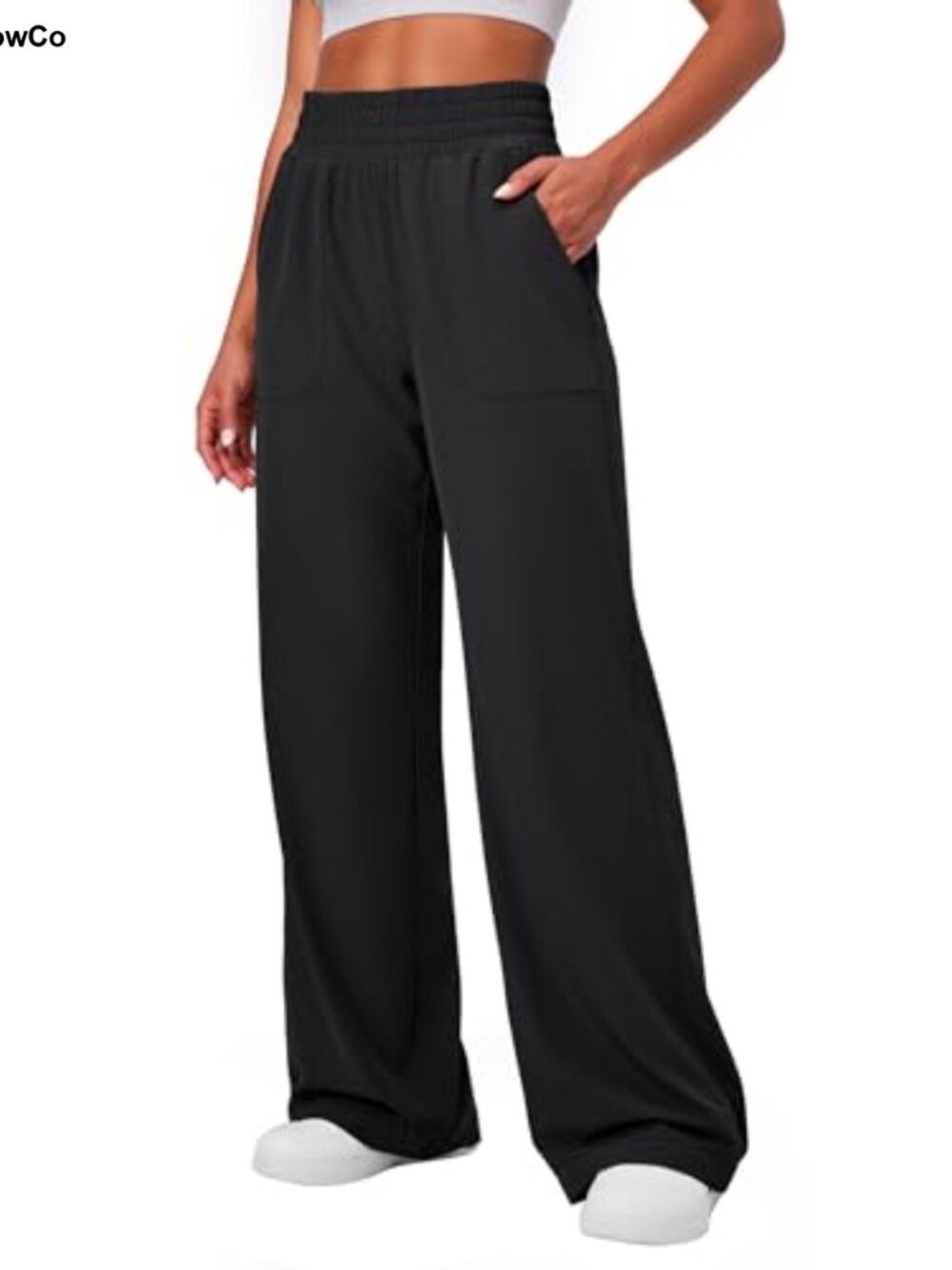 Wide Leg Sweatpants Quick Dry UPF50+ High Waisted Pockets Travel Track Pants
